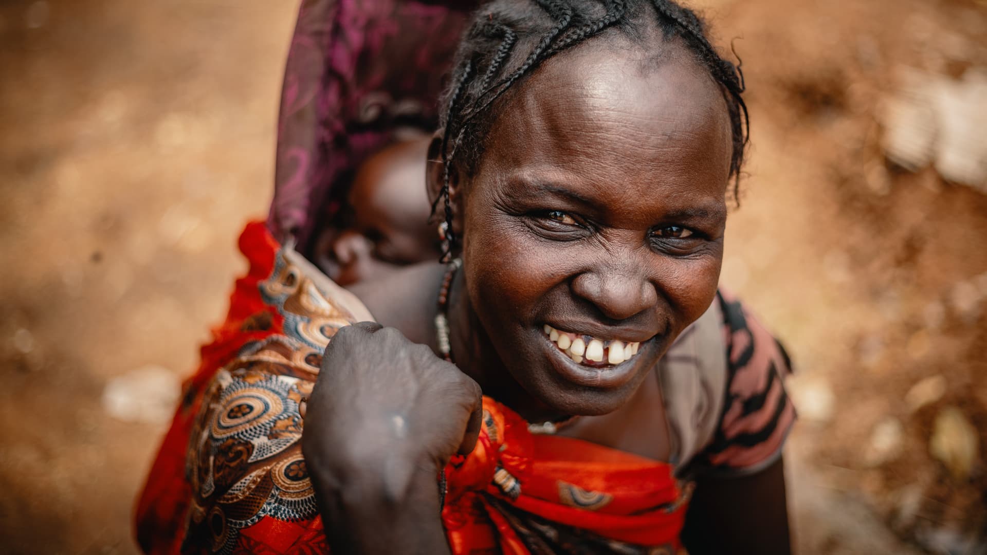 old woman smiling