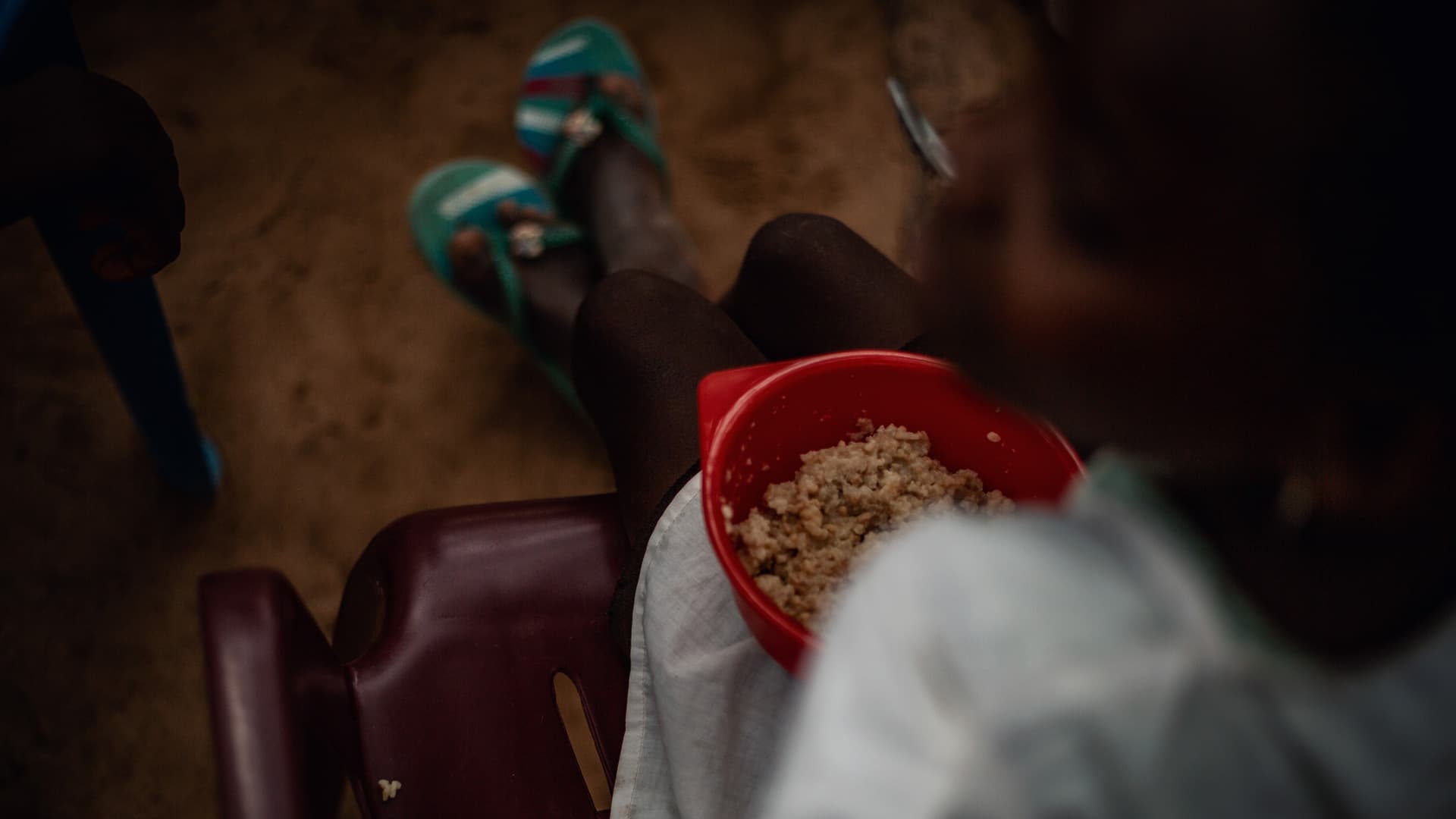 a child eating